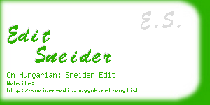 edit sneider business card